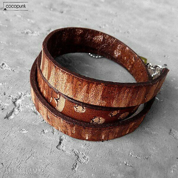 Srebro, rzemień skórzany, jadeit bransoleta HandMade