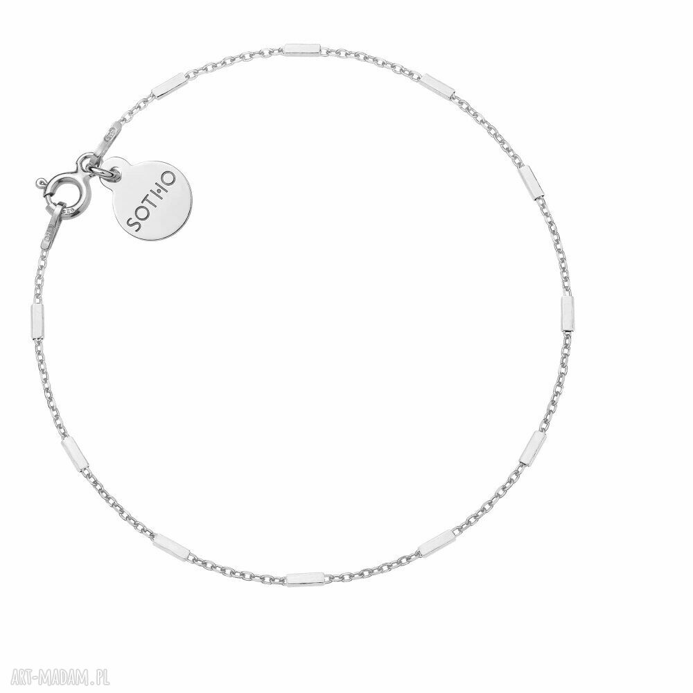 Srebrna łańcuszkowa bransoletka delikatna elegancka łańcuszek