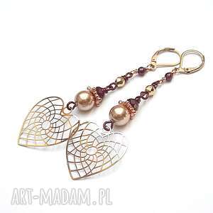 alloys collection heart rose gold - kolczyki ki ka pracownia