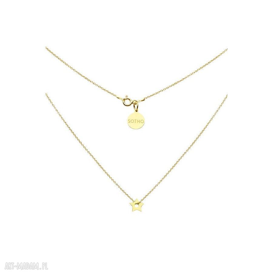 Złoty naszyjnik małą gwiazdką star delikatny modowy