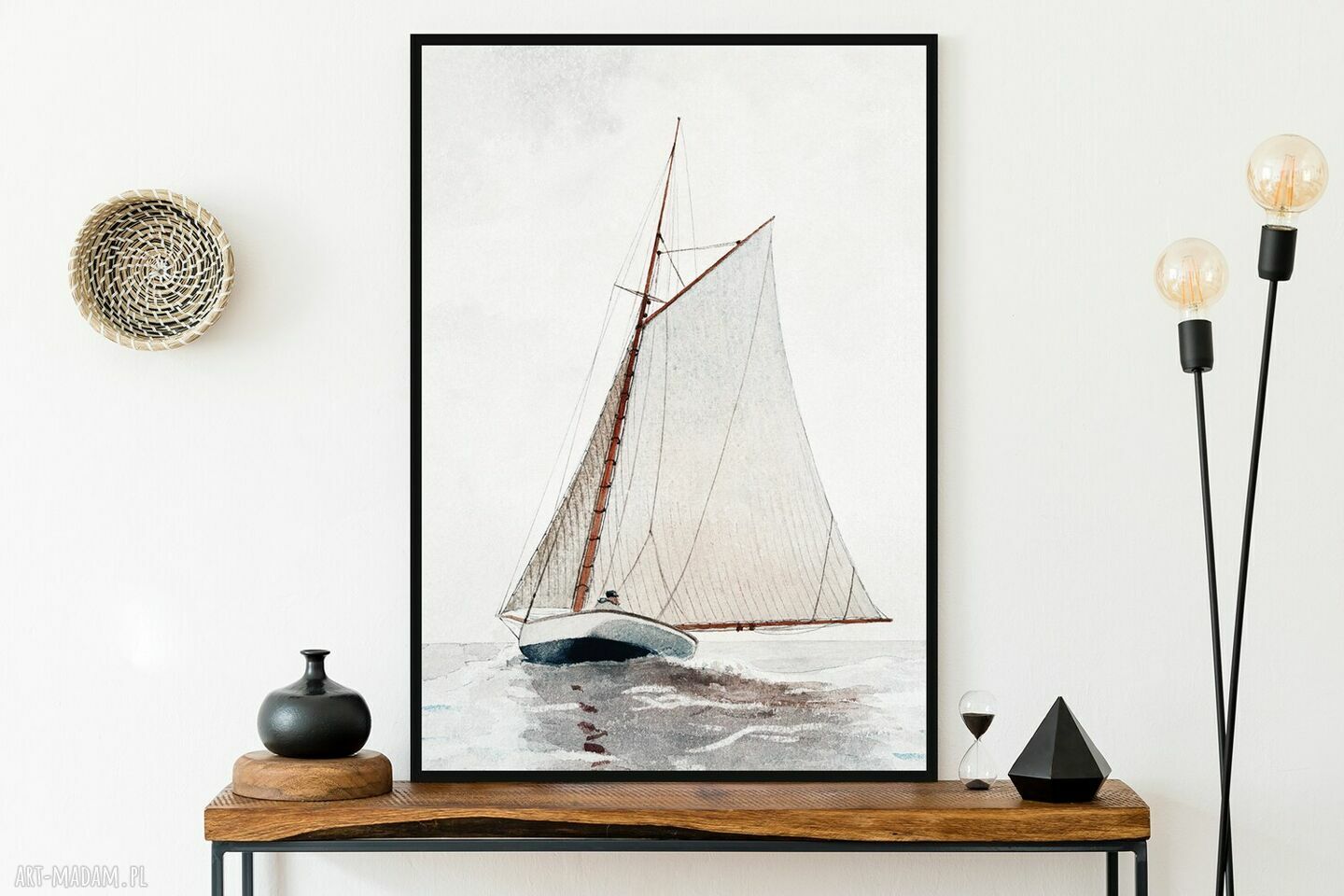 Plakat 30x40 cm "Statek - rejs morski" do sypialni i salonu