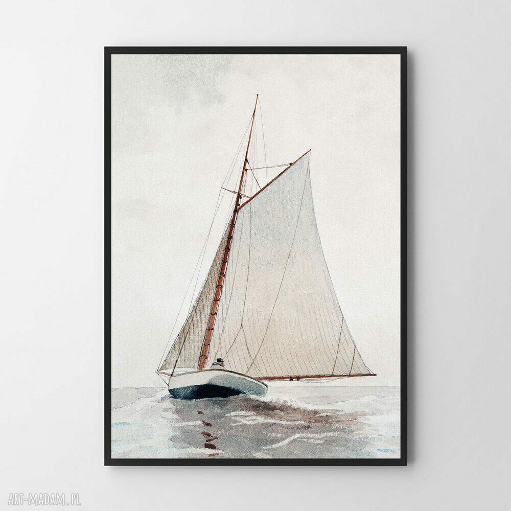 Plakat 30x40 cm "Statek - rejs morski" do sypialni i salonu