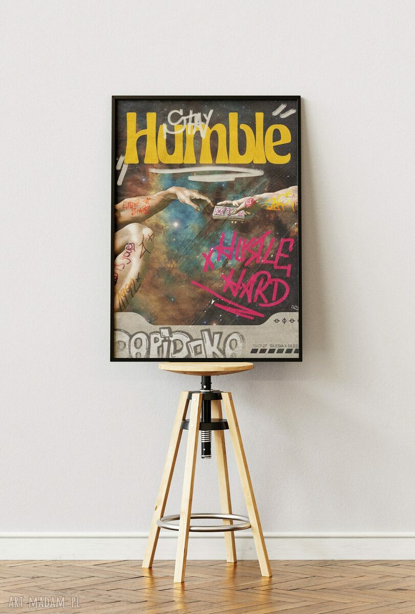 Plakat Stay Humble - Stworzenie Adama A3 29,7 x 42 cm