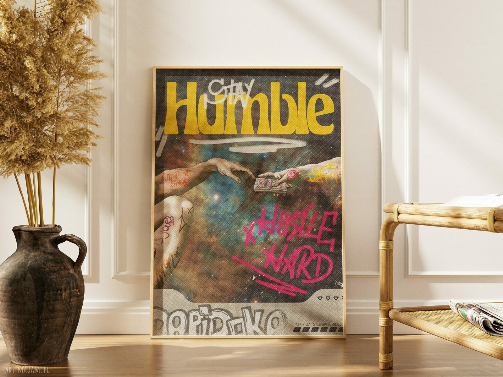 Plakat Stay Humble - Stworzenie Adama (A1 59,4x84,1 cm)