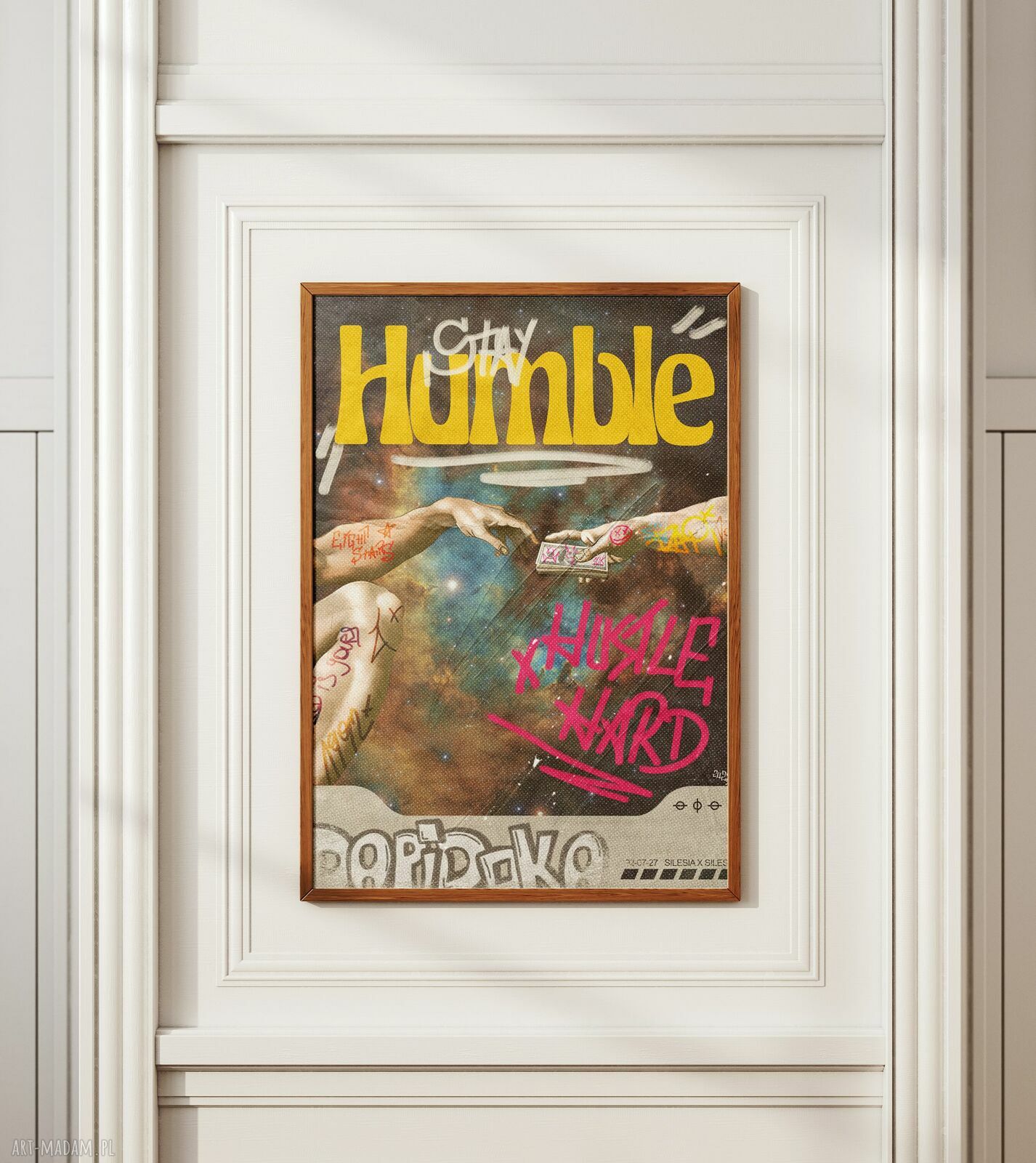 Plakat Stay Humble - Stworzenie Adama 70x100 cm pop art (graffiti) - Dapidoka