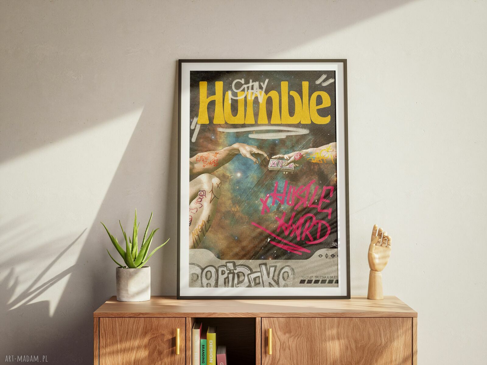 Plakat Stay Humble - Stworzenie Adama 70x100 cm pop art (graffiti) - Dapidoka