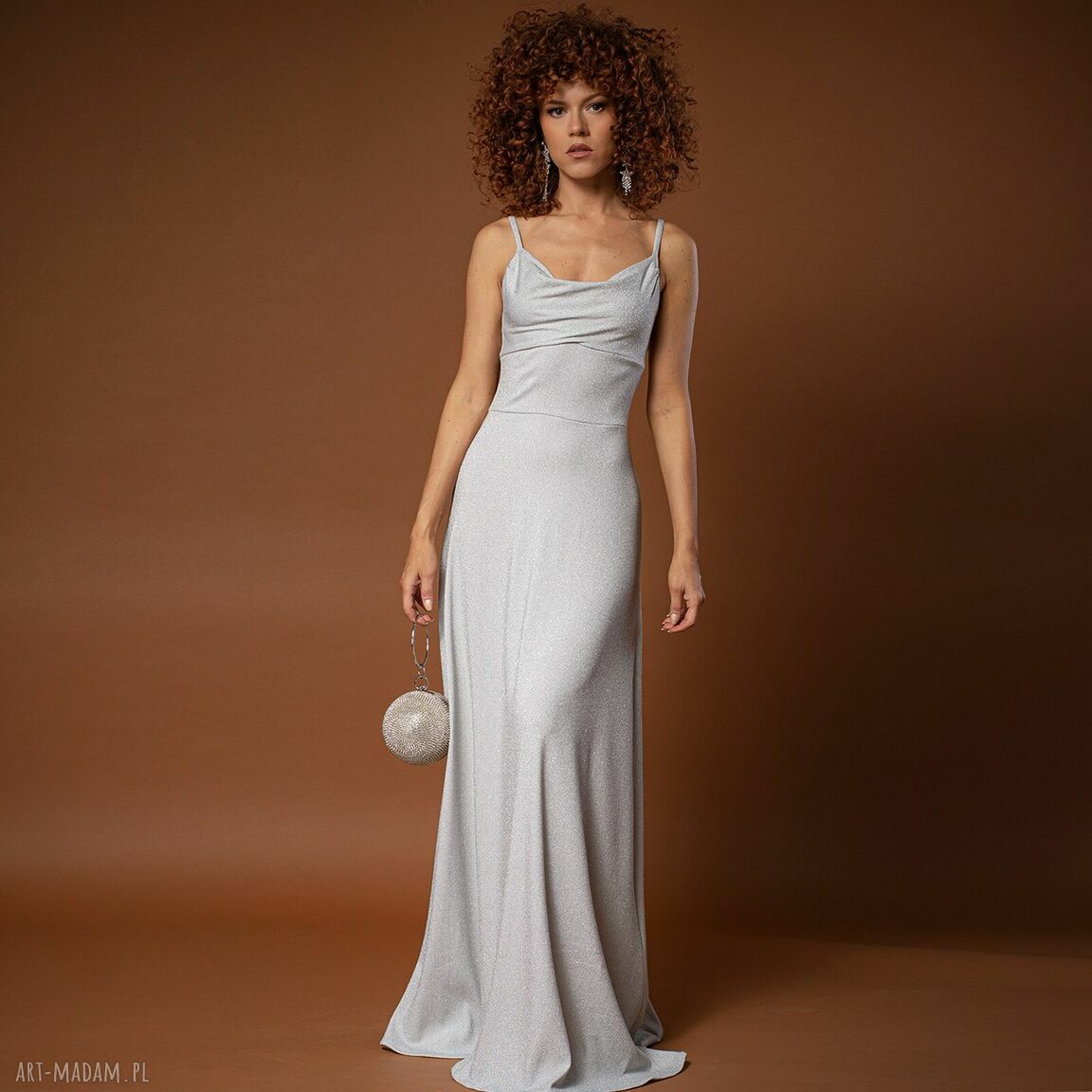 Srebrna suknia ślubna Stella maxi Milita Nikonorov - nowoczesna elegancja