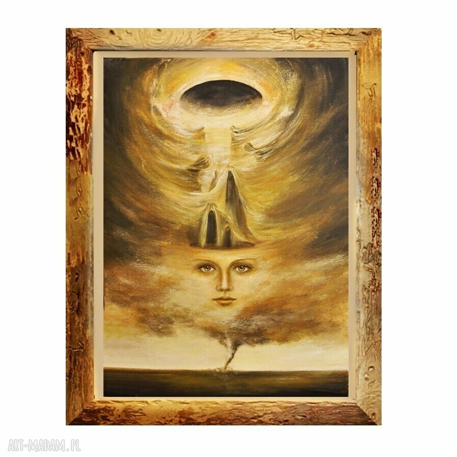 Stoicismus - oryginalny obraz surrealistyczny na płótnie 50 x 70 cm