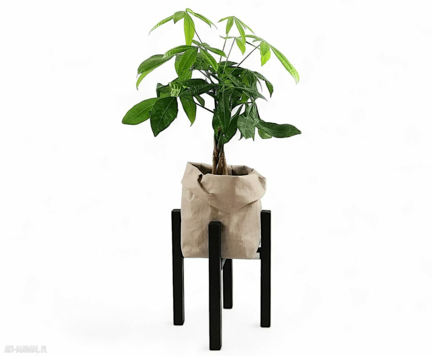 Kwietnik nowoczesny z litego dębu natural do doniczki max 20 cm 25 cm
