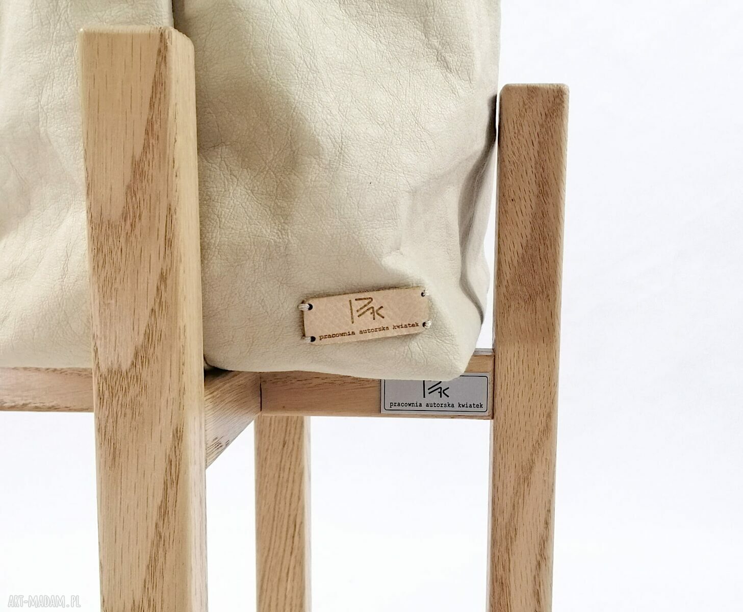 Stojak pod doniczkę Kwietnik z litego dębu 20/h25 - dąb natural