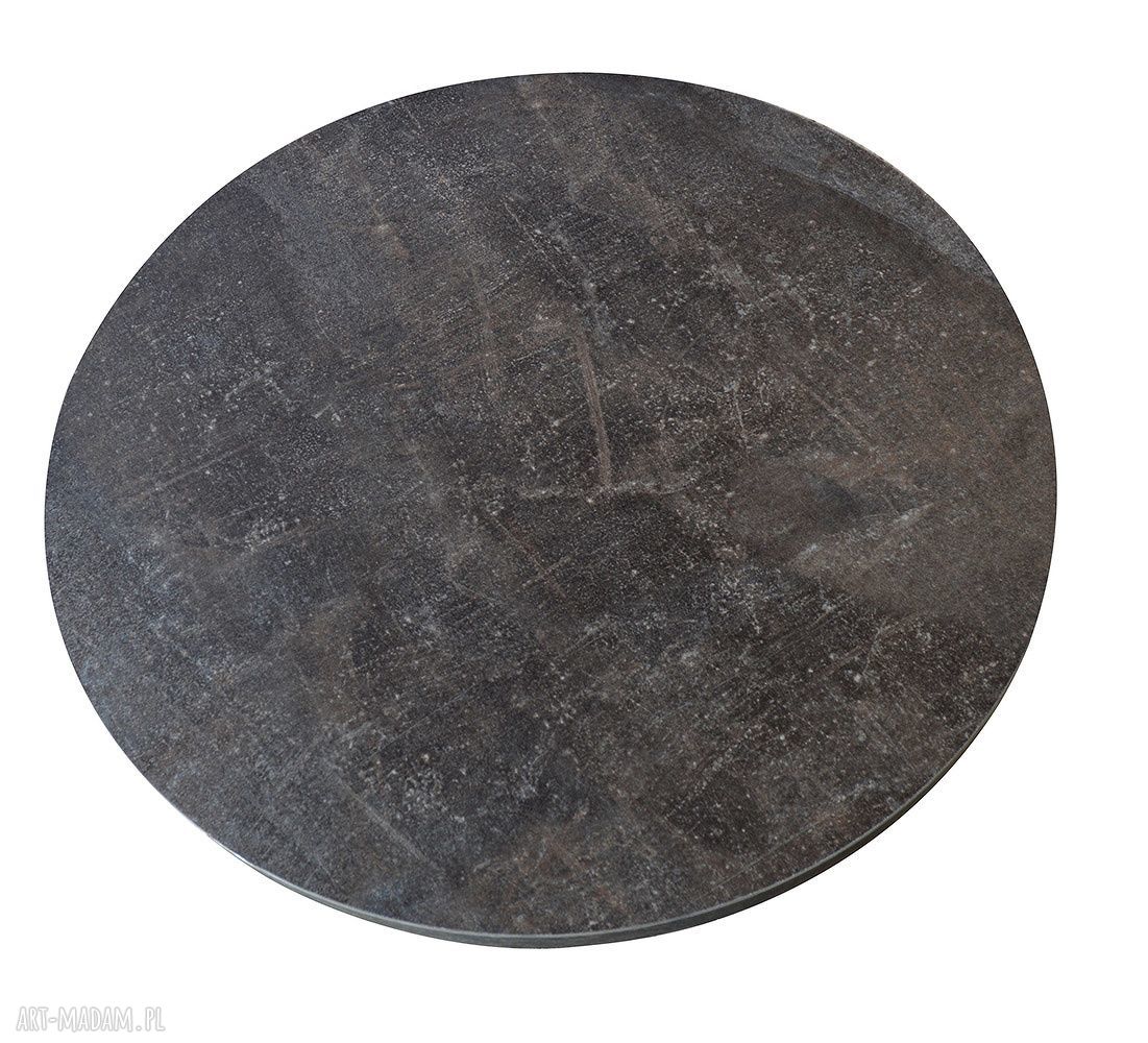 Stolik kawowy Beton Ciemny w stylu LOFT - okrągły, 50 cm