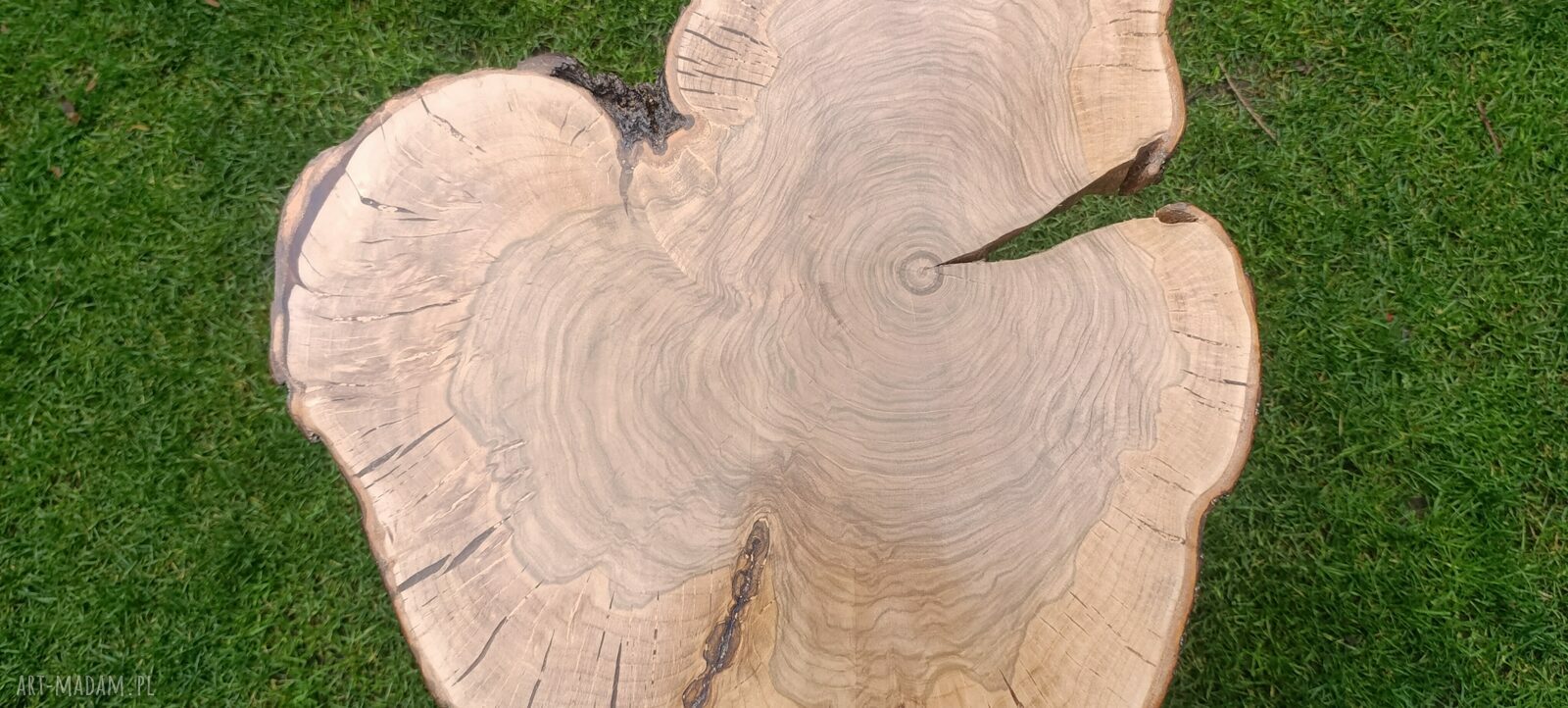 Stolik kawowy z litego drewna 7 cm - regulowana wysokość i loftowy charakter