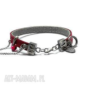 strap -ruby heart - bransoletka