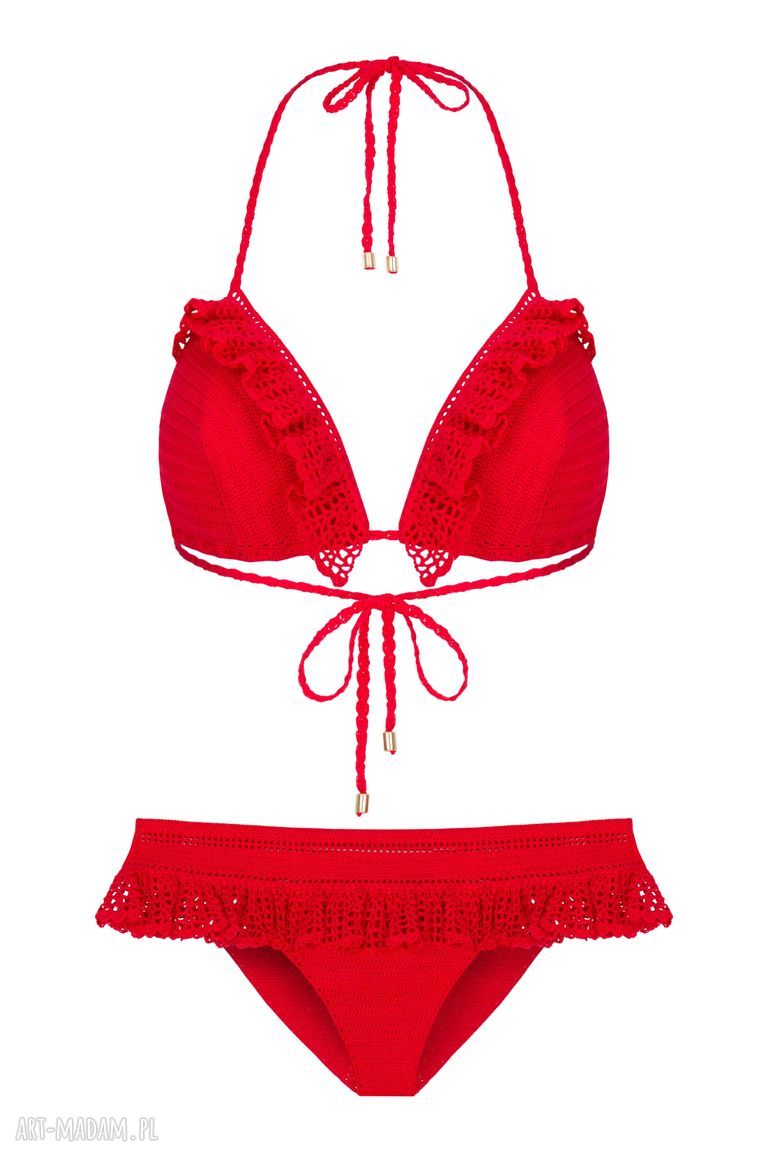 Strój kąpielowy Argentina - szydełkowe bikini z 100% bawełny
