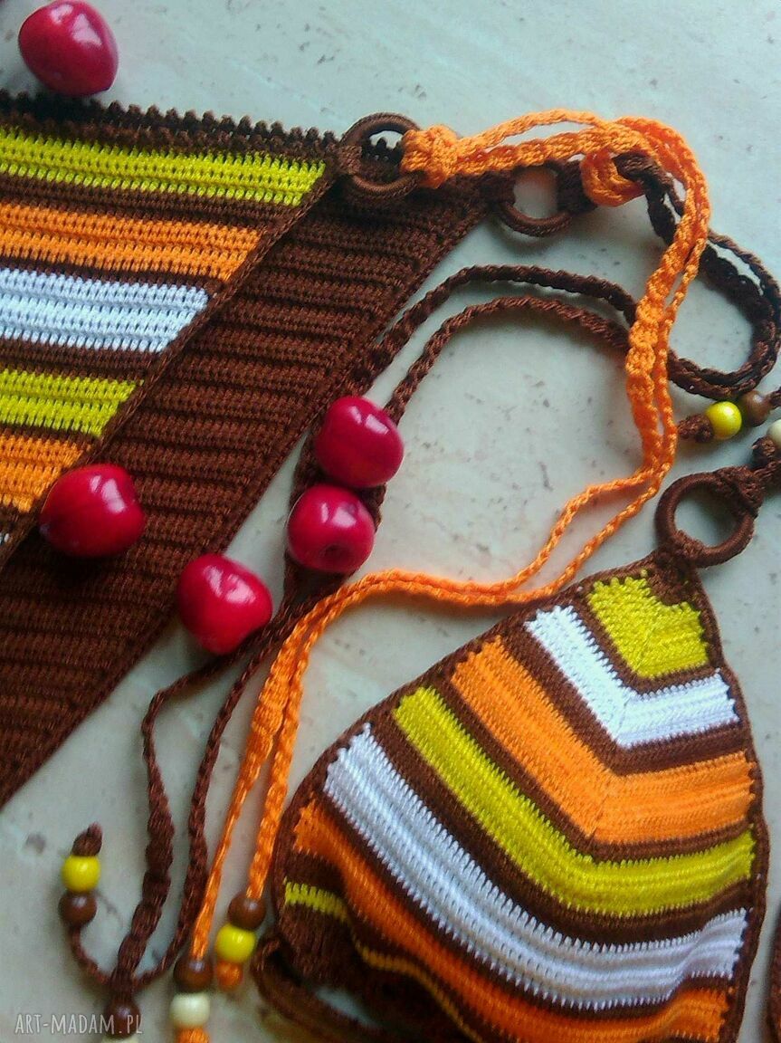 Strój kąpielowy MOROCCO - boho szydełkowe bikini