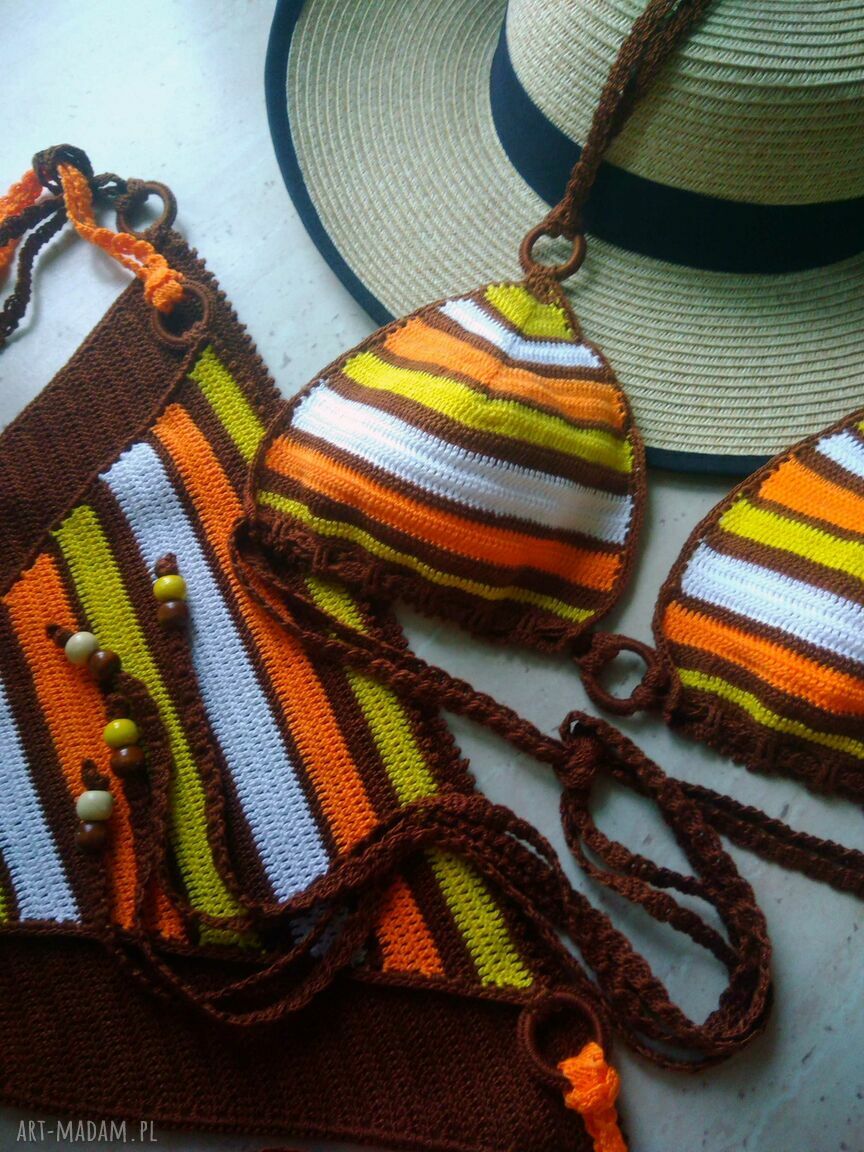 Strój kąpielowy MOROCCO - boho szydełkowe bikini