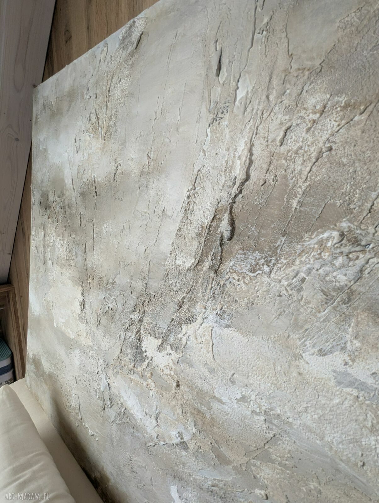 Strukturalna abstrakcja XXL 150x90 - obraz ręcznie malowany, gotowy do wysyłki