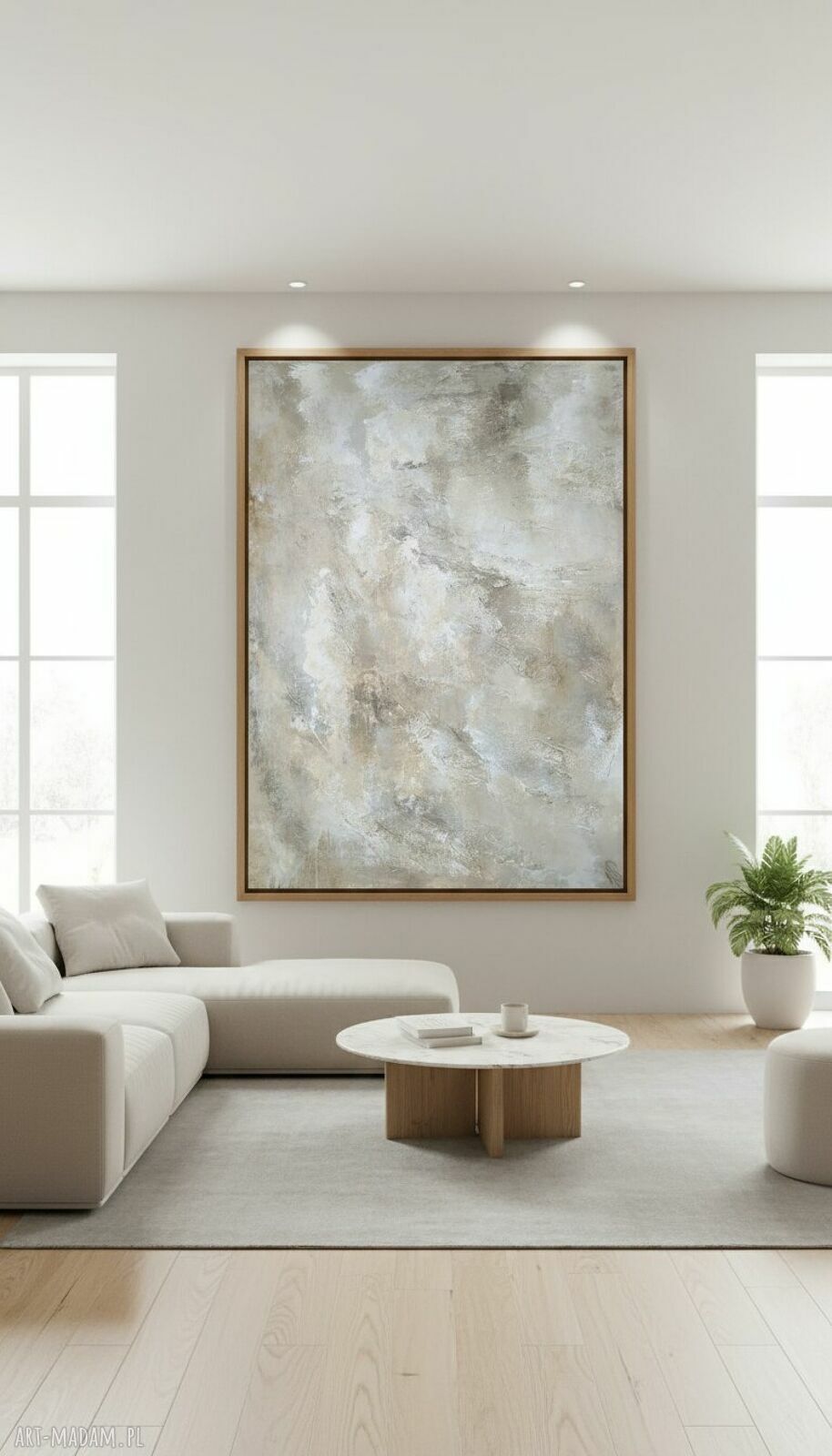Strukturalna abstrakcja XXL 150x90 - obraz ręcznie malowany, gotowy do wysyłki