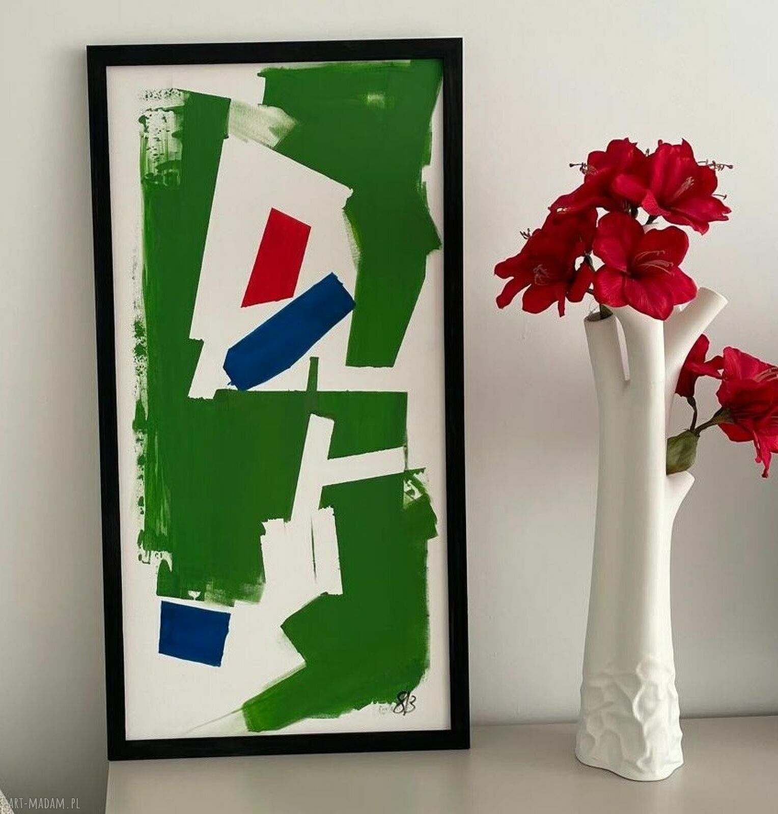 Struktura myśli - abstrakcyjny obraz akrylowy na płótnie 100x50 cm