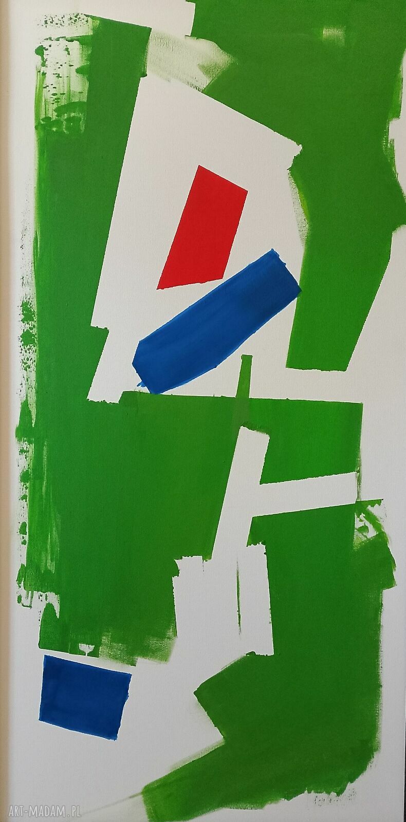 Struktura myśli - abstrakcyjny obraz akrylowy na płótnie 100x50 cm
