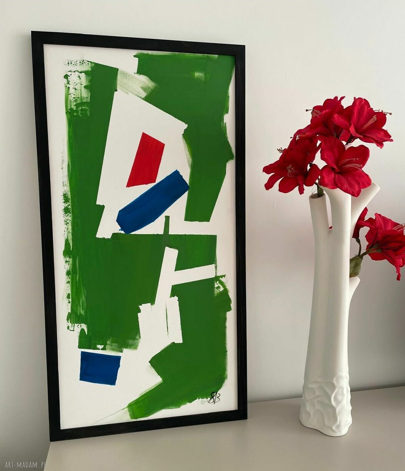 Struktura myśli - abstrakcyjny obraz akrylowy na płótnie 100x50 cm
