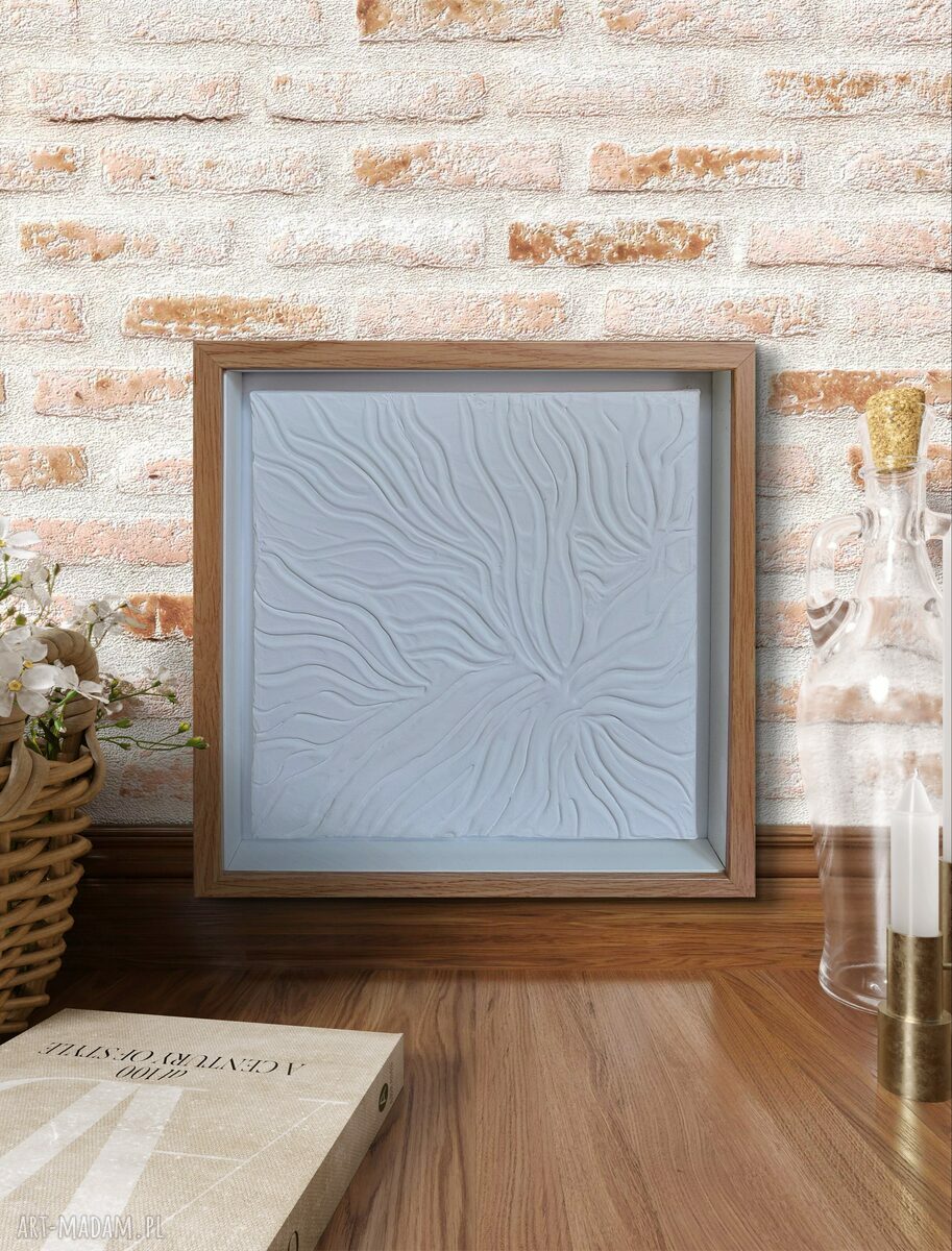 Obraz strukturalny w ramce 3D 30x30 cm - minimalistyczny prezent