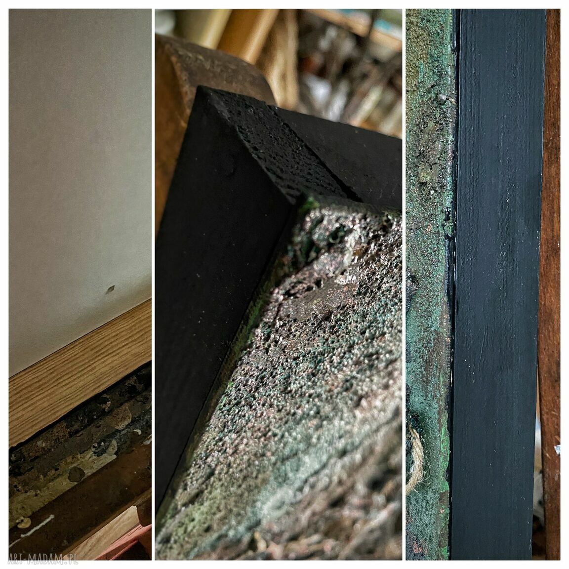 Struktury - Człowiek Drogi: obraz strukturalny 50x70x5 cm