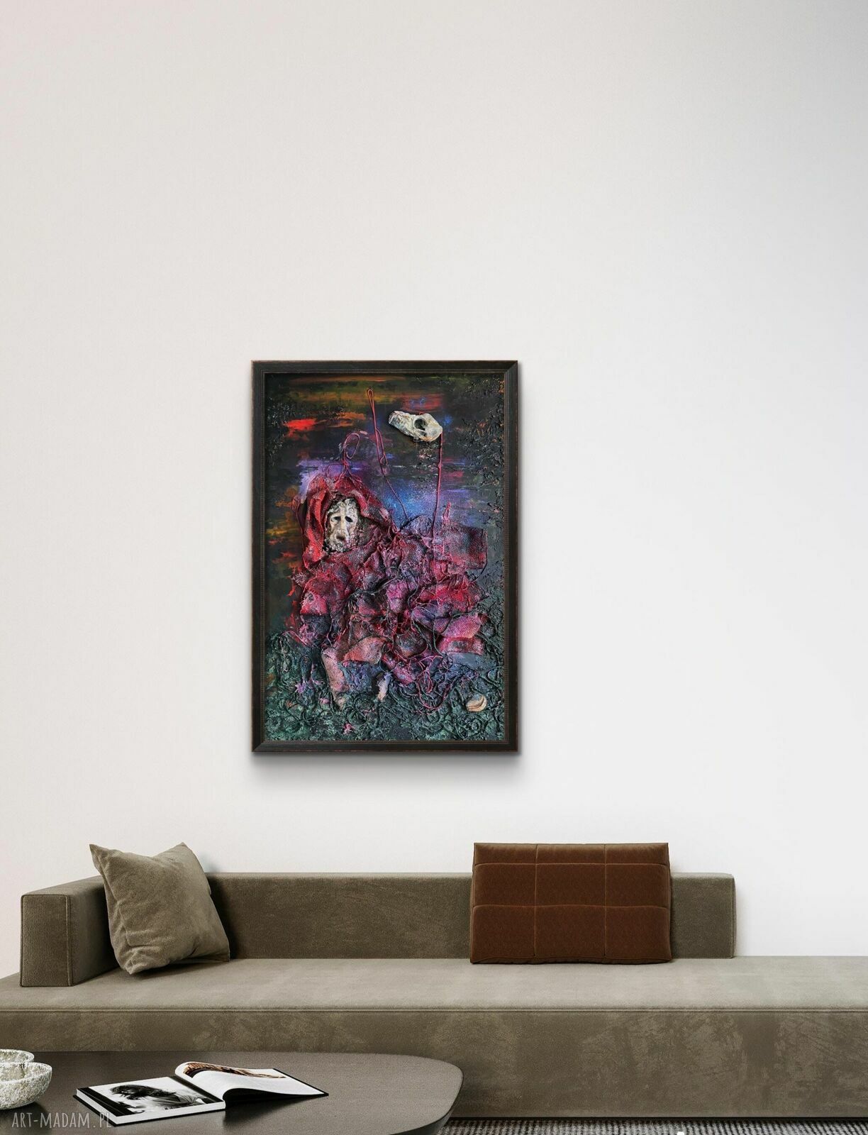 Struktury - Edyp - obraz strukturalny na płótnie 120 x 80 x 2 cm