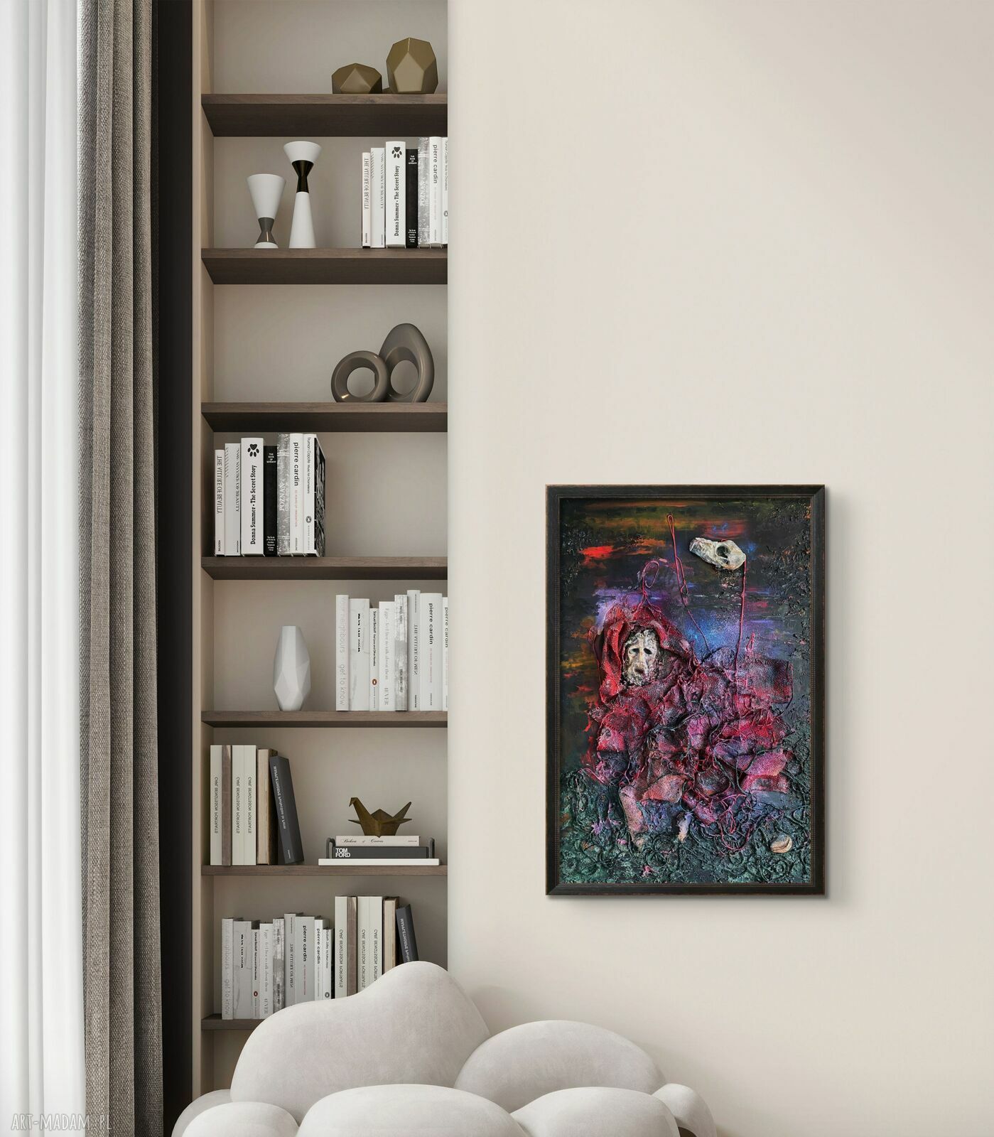 Struktury - Edyp - obraz strukturalny na płótnie 120 x 80 x 2 cm