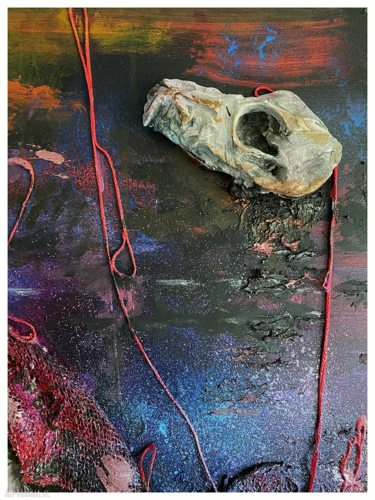 Struktury - Edyp - obraz strukturalny na płótnie 120 x 80 x 2 cm