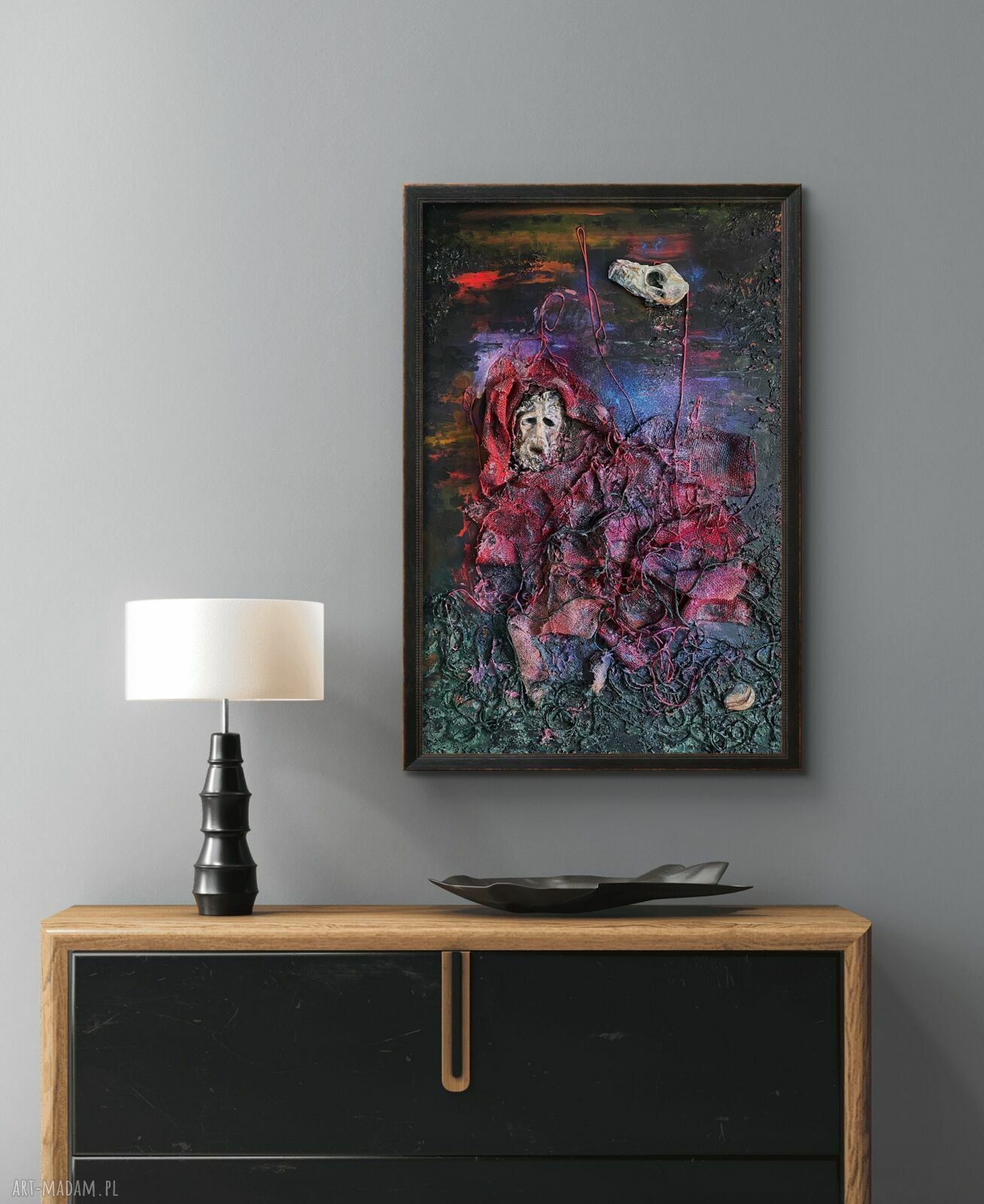 Struktury - Edyp - obraz strukturalny na płótnie 120 x 80 x 2 cm