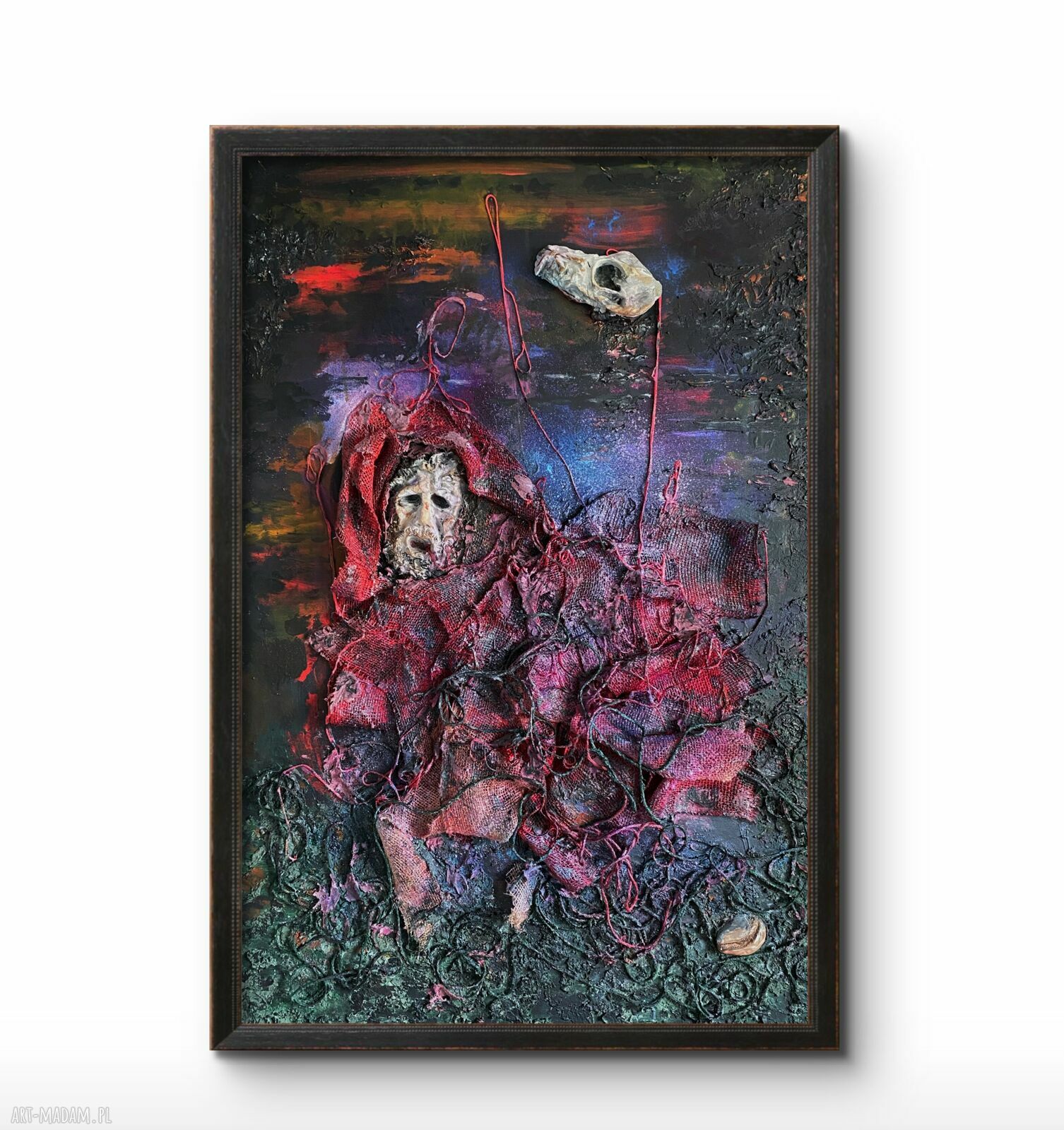 Struktury - Edyp - obraz strukturalny na płótnie 120 x 80 x 2 cm
