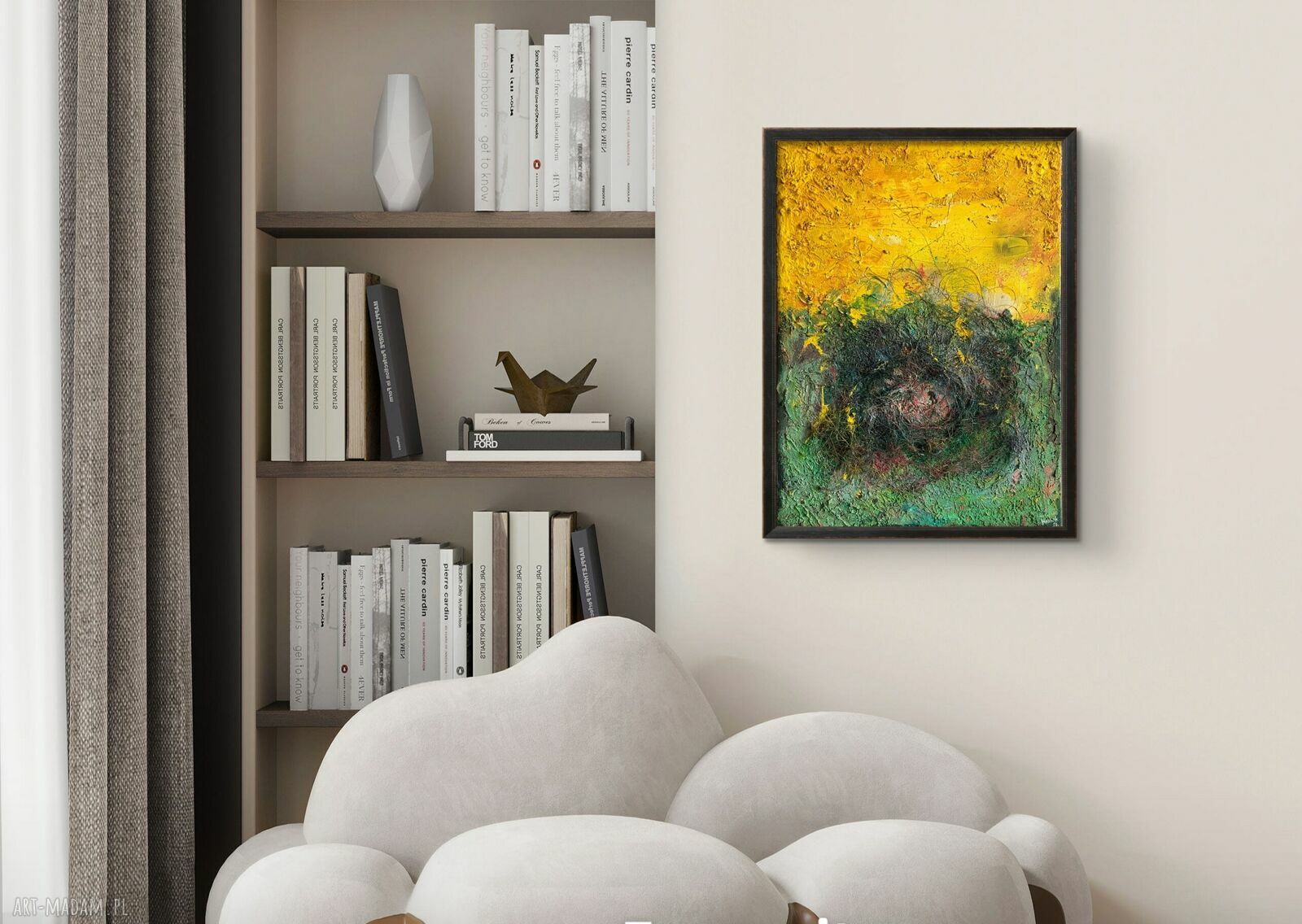 Obraz strukturalny „Gniazdo” (Structures - Nest) 50x70 cm - abstrakcja z fakturą