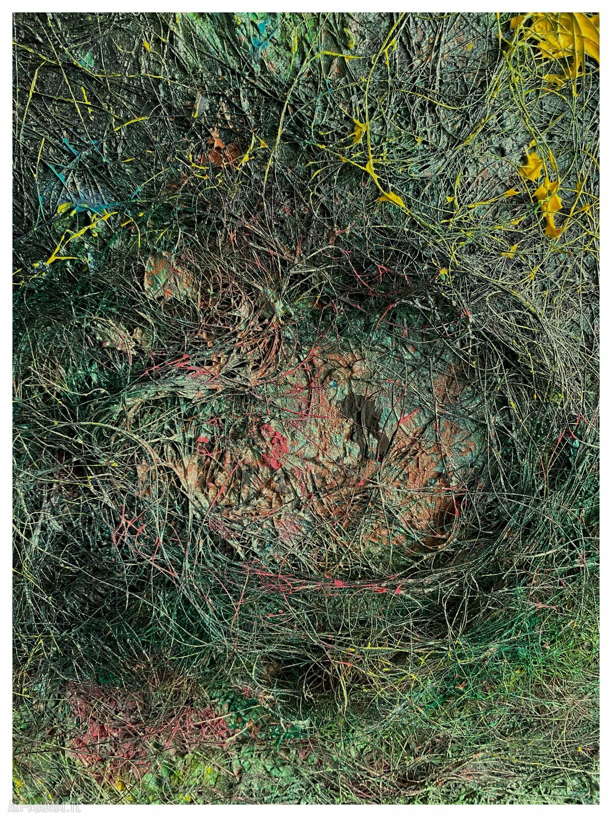 Obraz strukturalny „Gniazdo” (Structures - Nest) 50x70 cm - abstrakcja z fakturą