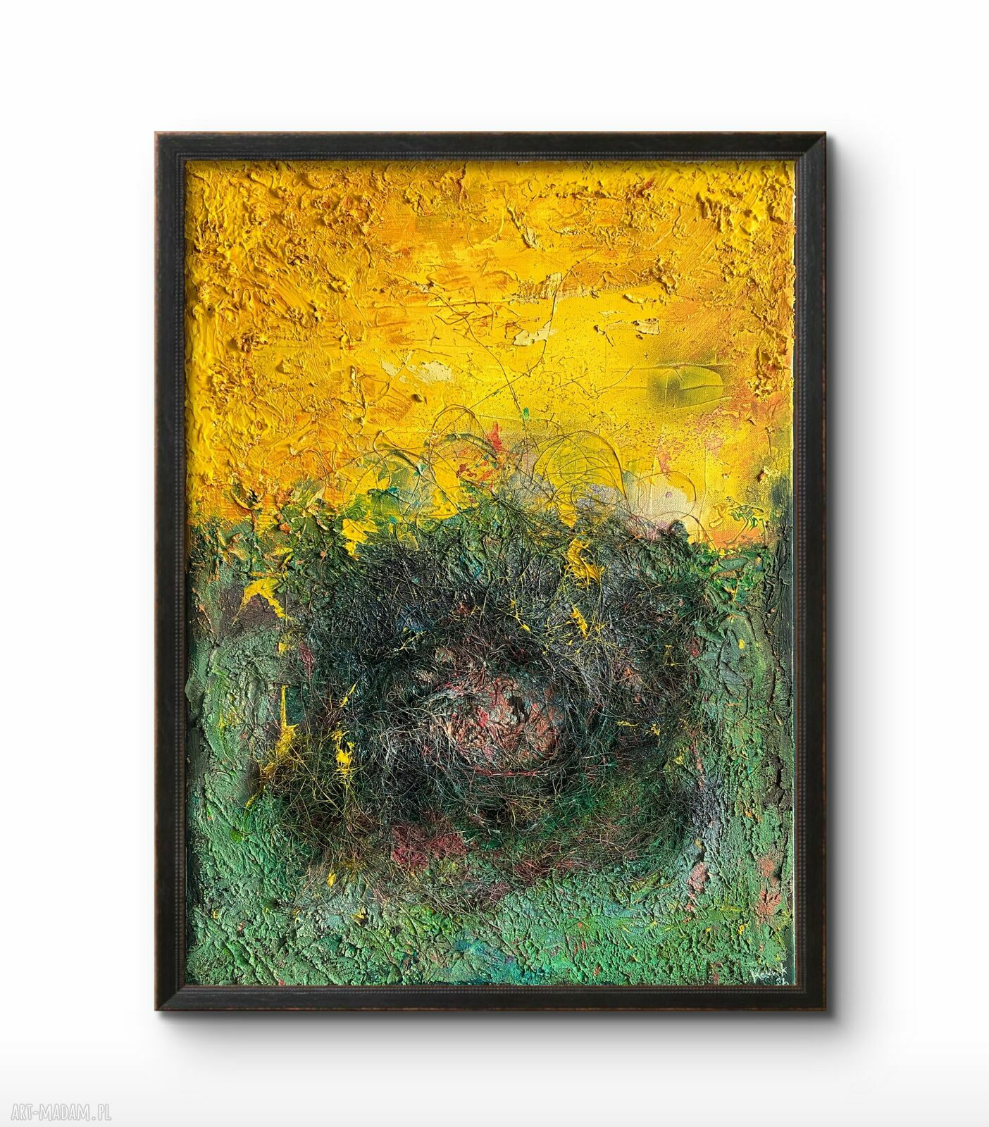 Obraz strukturalny „Gniazdo” Structures - Nest 50x70 cm - abstrakcja z fakturą