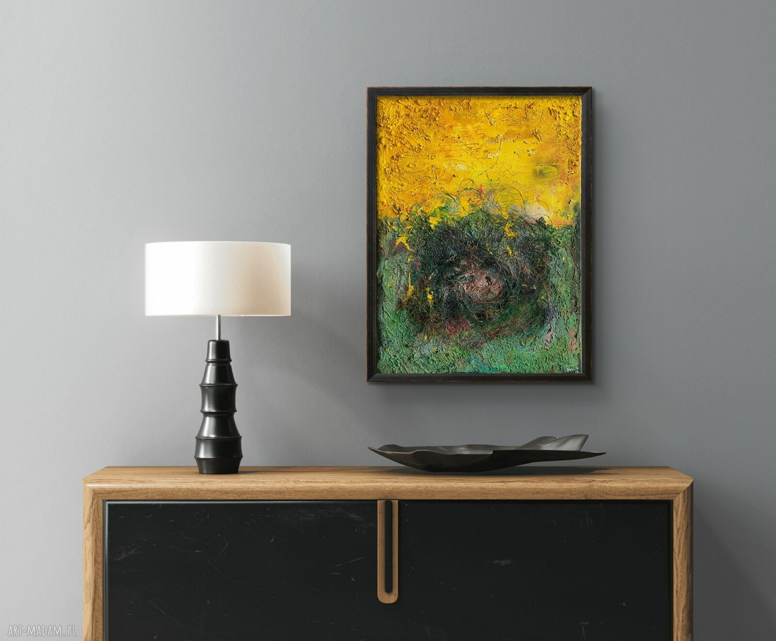 Obraz strukturalny „Gniazdo” (Structures - Nest) 50x70 cm - abstrakcja z fakturą