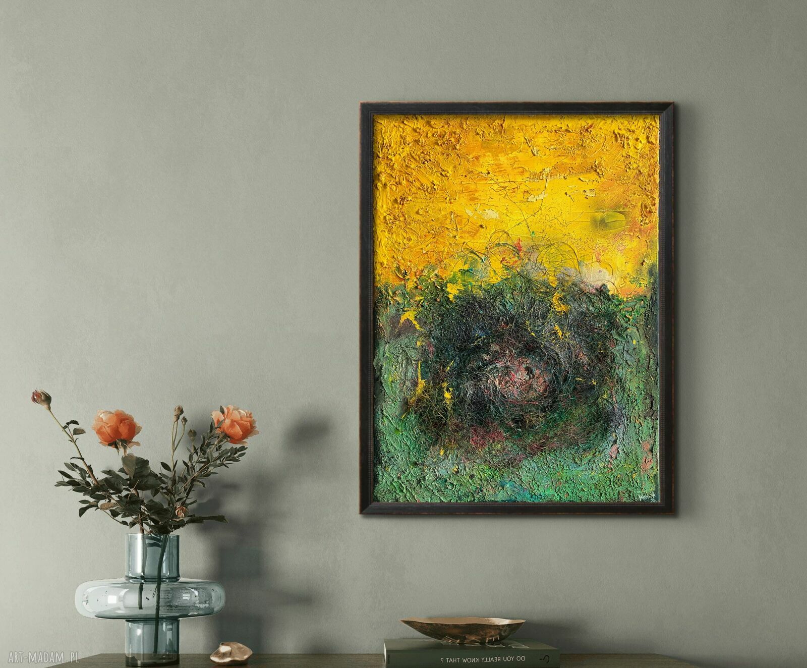 Obraz strukturalny „Gniazdo” (Structures - Nest) 50x70 cm - abstrakcja z fakturą