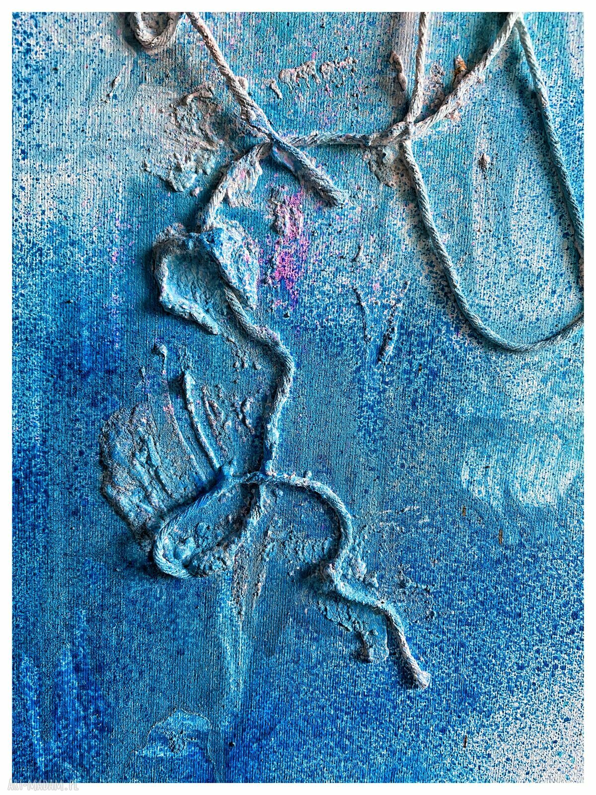 Struktury - Przeciążenie: obraz strukturalny z fakturą do salonu i sypialni (50 x 70 cm)