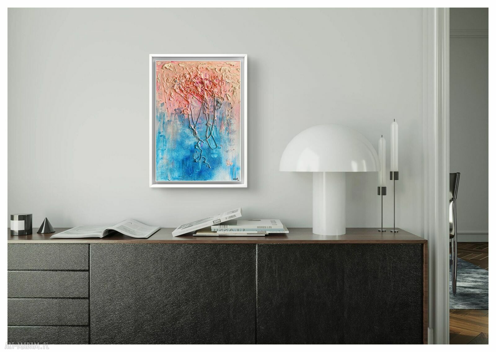 Struktury - Przeciążenie: obraz strukturalny z fakturą do salonu i sypialni (50 x 70 cm)