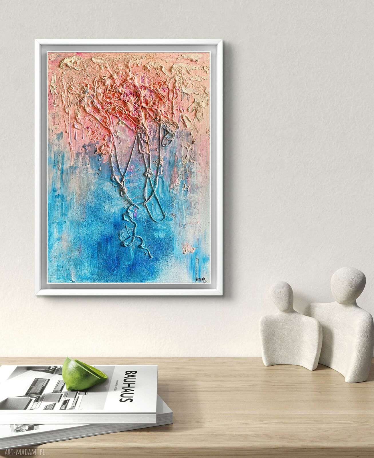 Struktury - Przeciążenie: obraz strukturalny z fakturą do salonu i sypialni (50 x 70 cm)