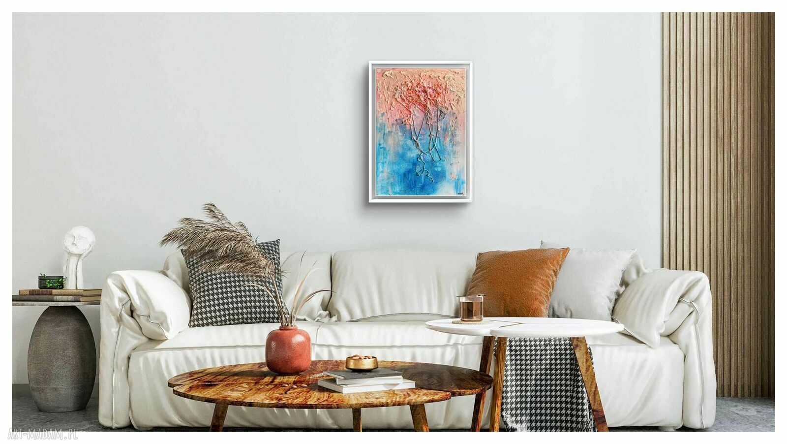 Struktury - Przeciążenie: obraz strukturalny z fakturą do salonu i sypialni (50 x 70 cm)