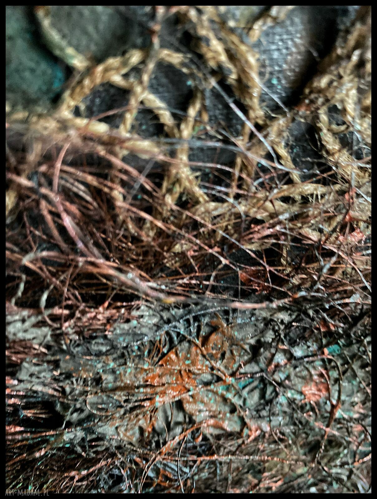 Obraz strukturalny „Rdzeń” 40x40 cm - nowoczesna abstrakcja