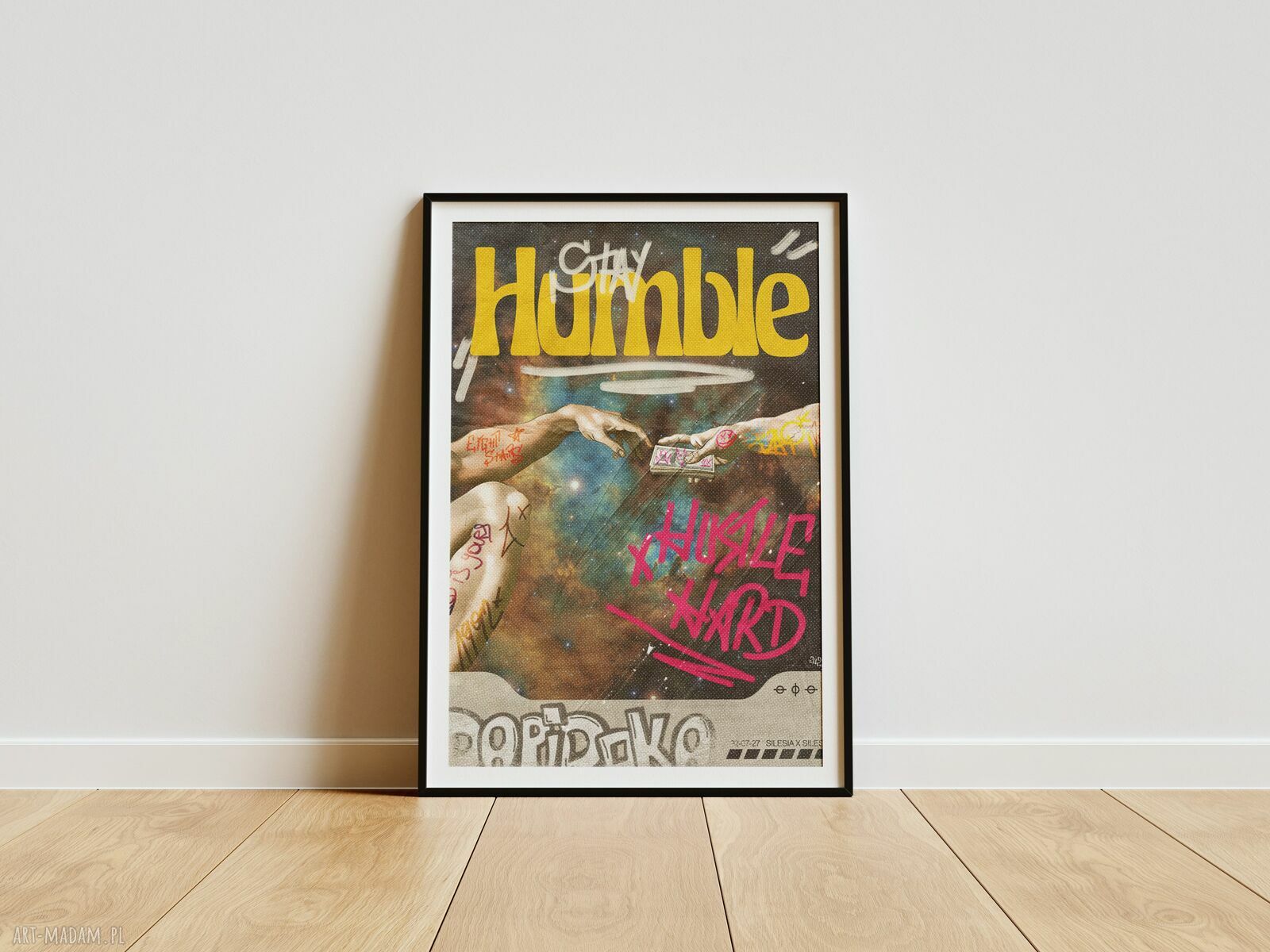 Plakat Stay Humble - Stworzenie Adama (A1 59,4x84,1 cm)