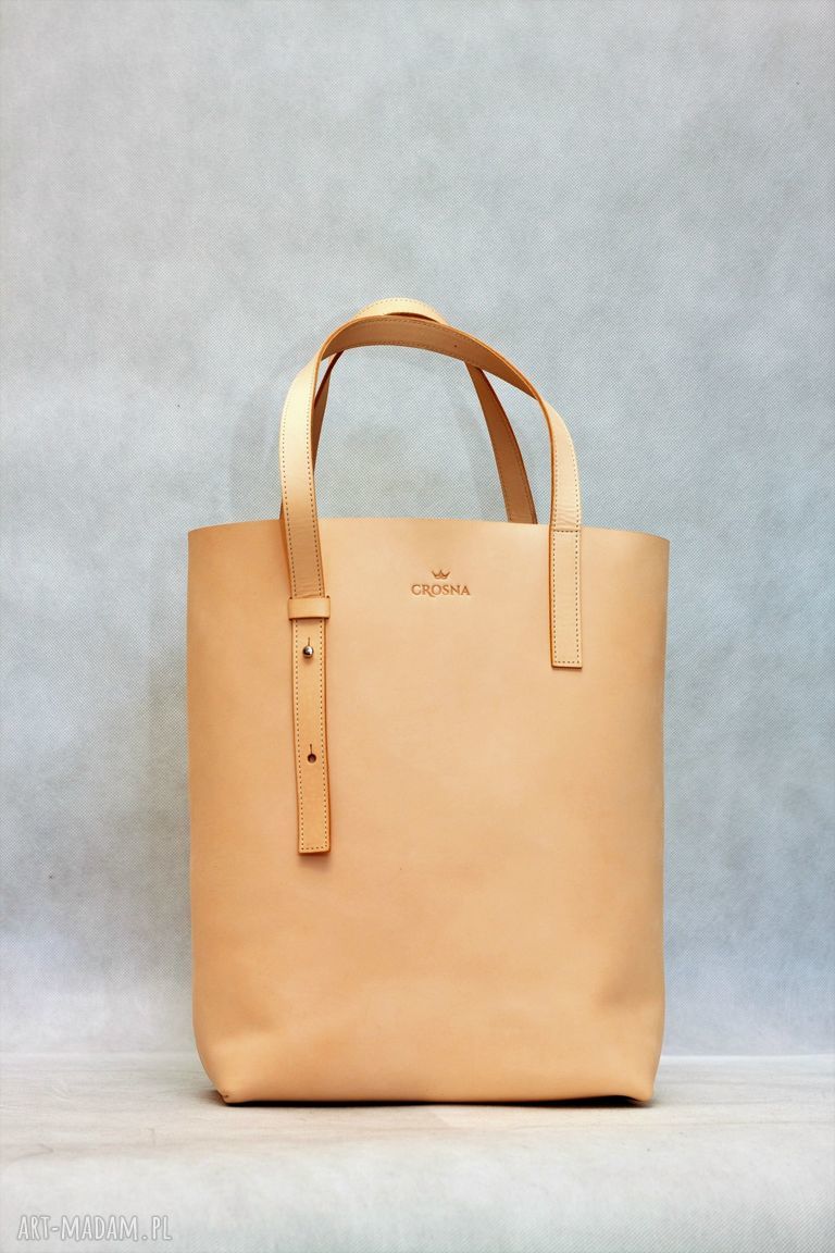 Stylowy Shopper bag ze skóry naturalnej
