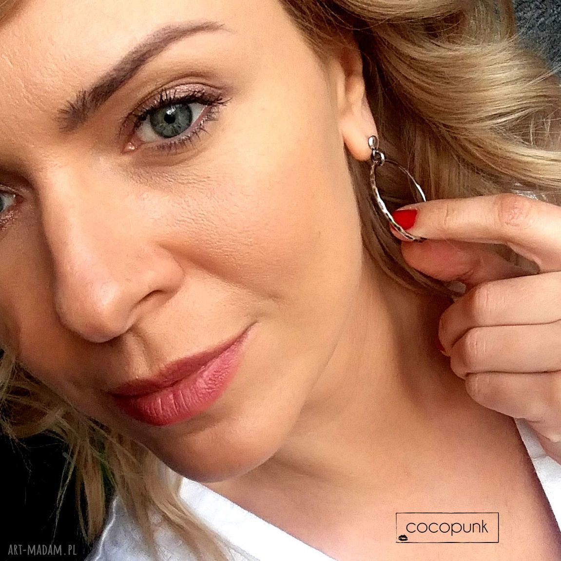 5cm kolczyki srebrne koŁa nowoczesne lekkie kobiece subtelne