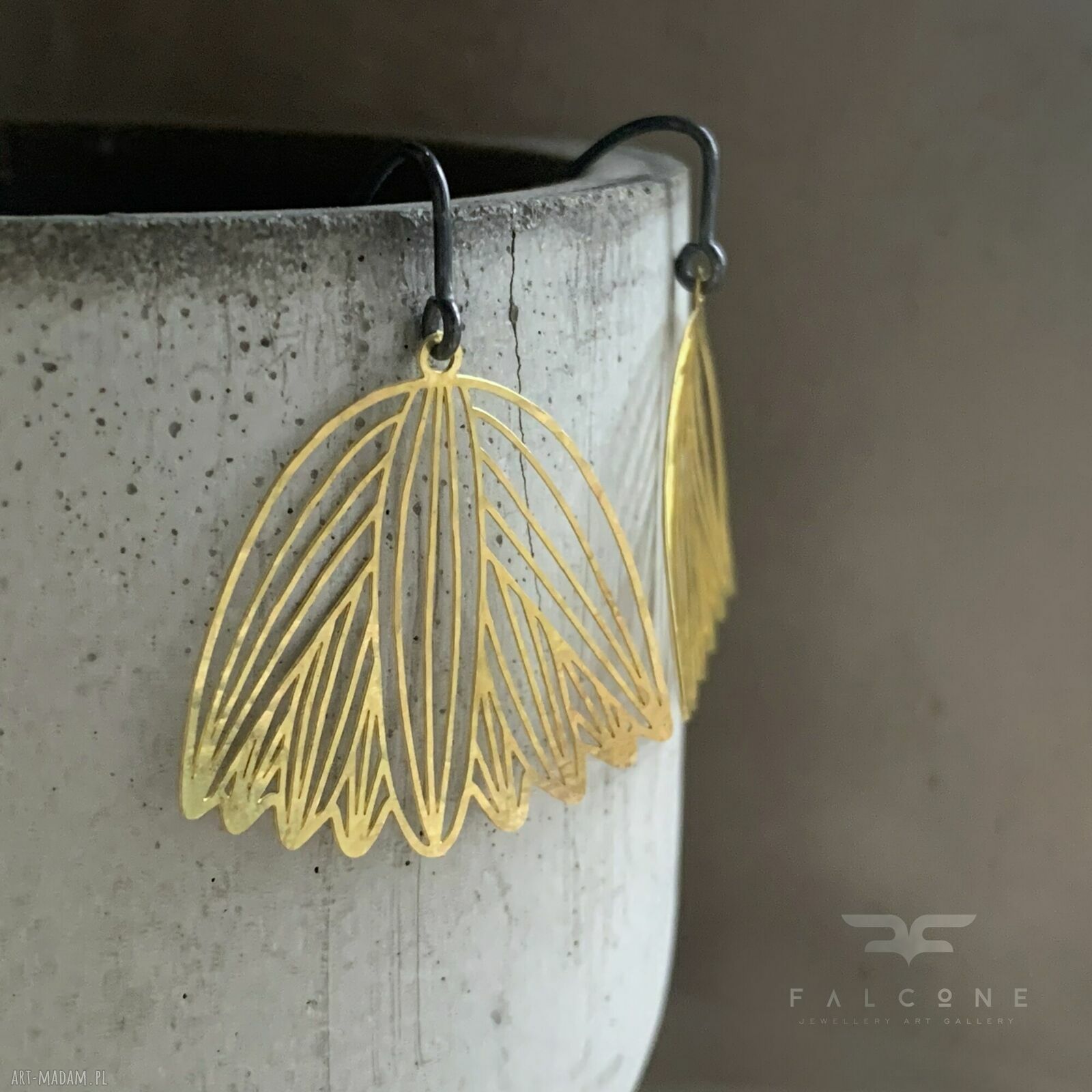 Kolczyki Subtle Flower Bells - srebrne bigle 925 i ażurowe kwiaty