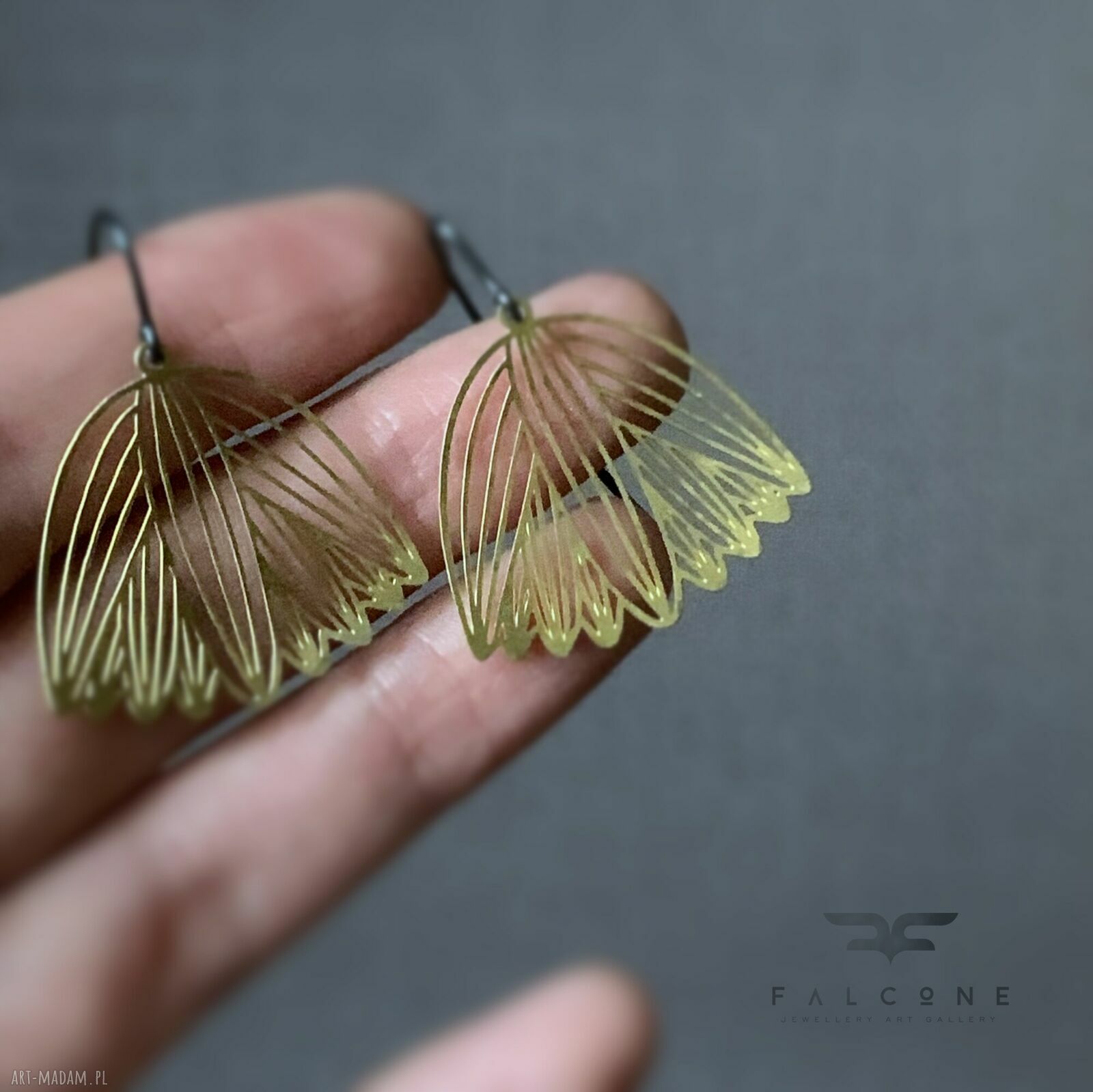 Kolczyki Subtle Flower Bells - srebrne bigle 925 i ażurowe kwiaty