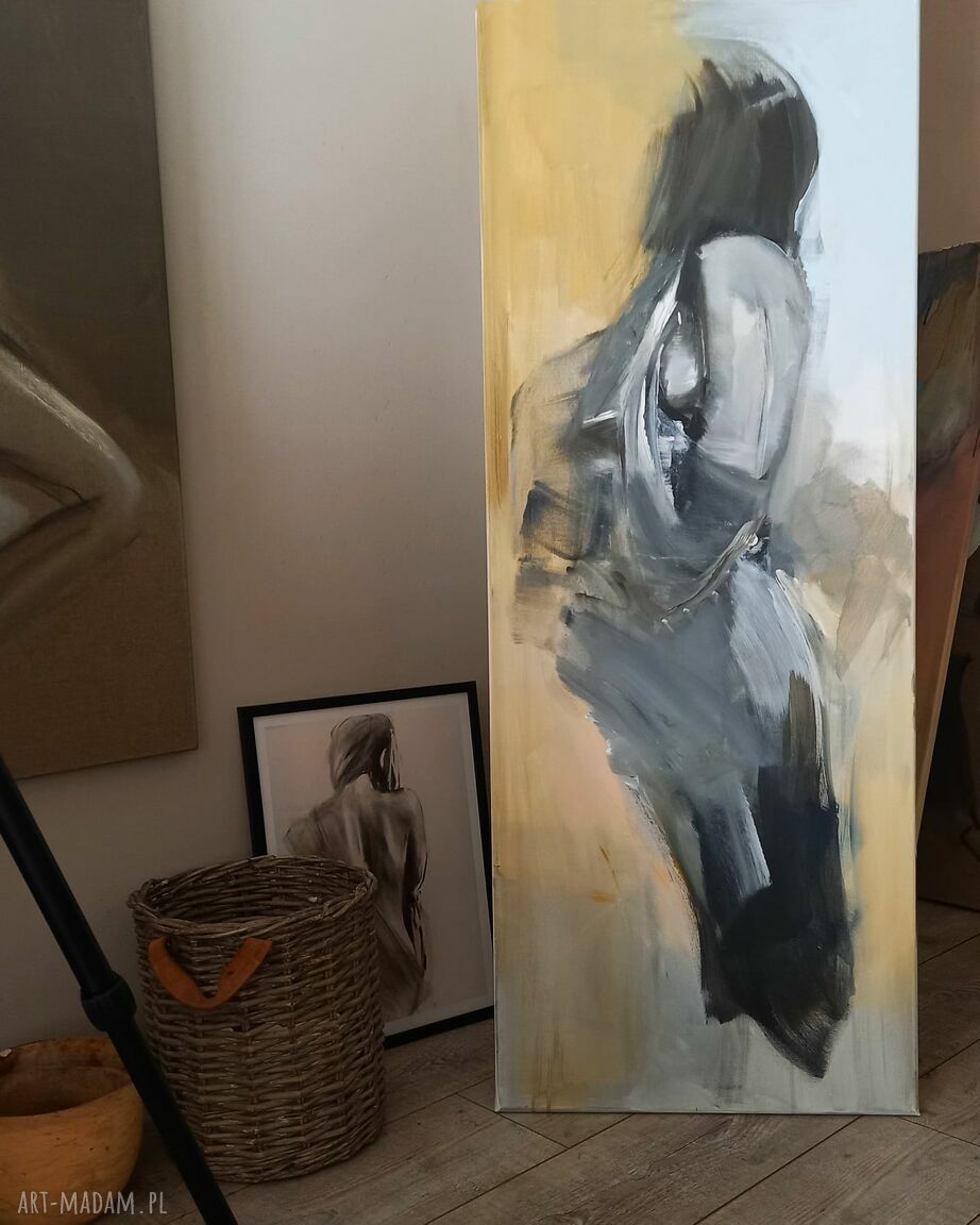 Sukienka - obraz kobiety 100x60 cm w technice fine art