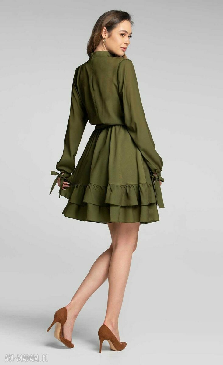 Sukienka ALIA Mini Khaki ręcznie wykonane