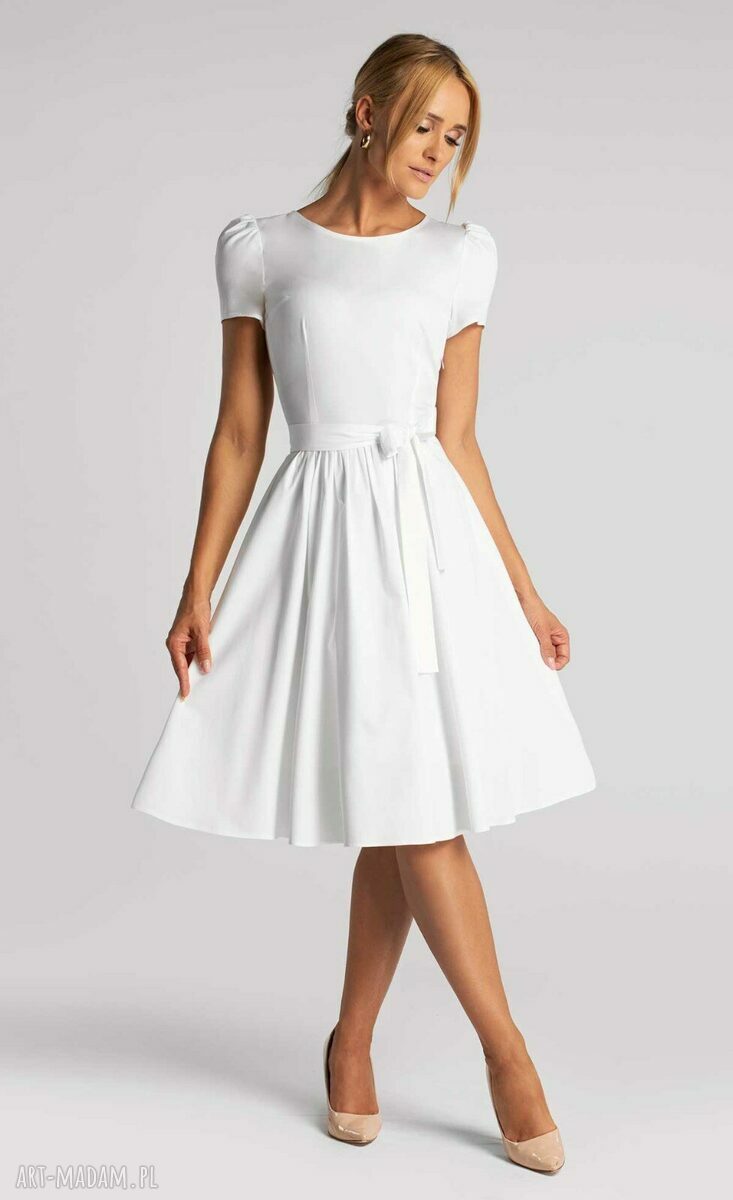 Sukienka CANDICE Midi Biel Handmade